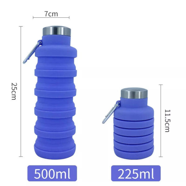 BOTELLA PLEGABLE 500 ML. AZUL - Imagen 3