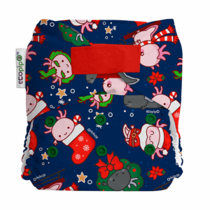 Pañal premium minky AXOLOCRISMAS VELCRO