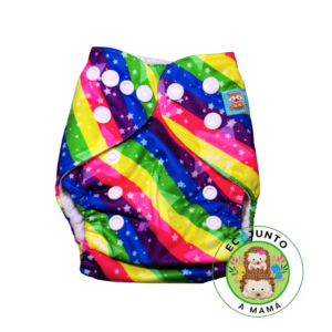 PAÑAL RECIEN NACIDO BROCHES- ARCOIRIS