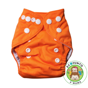 PAÑAL RECIEN NACIDO BROCHES- NARANJA