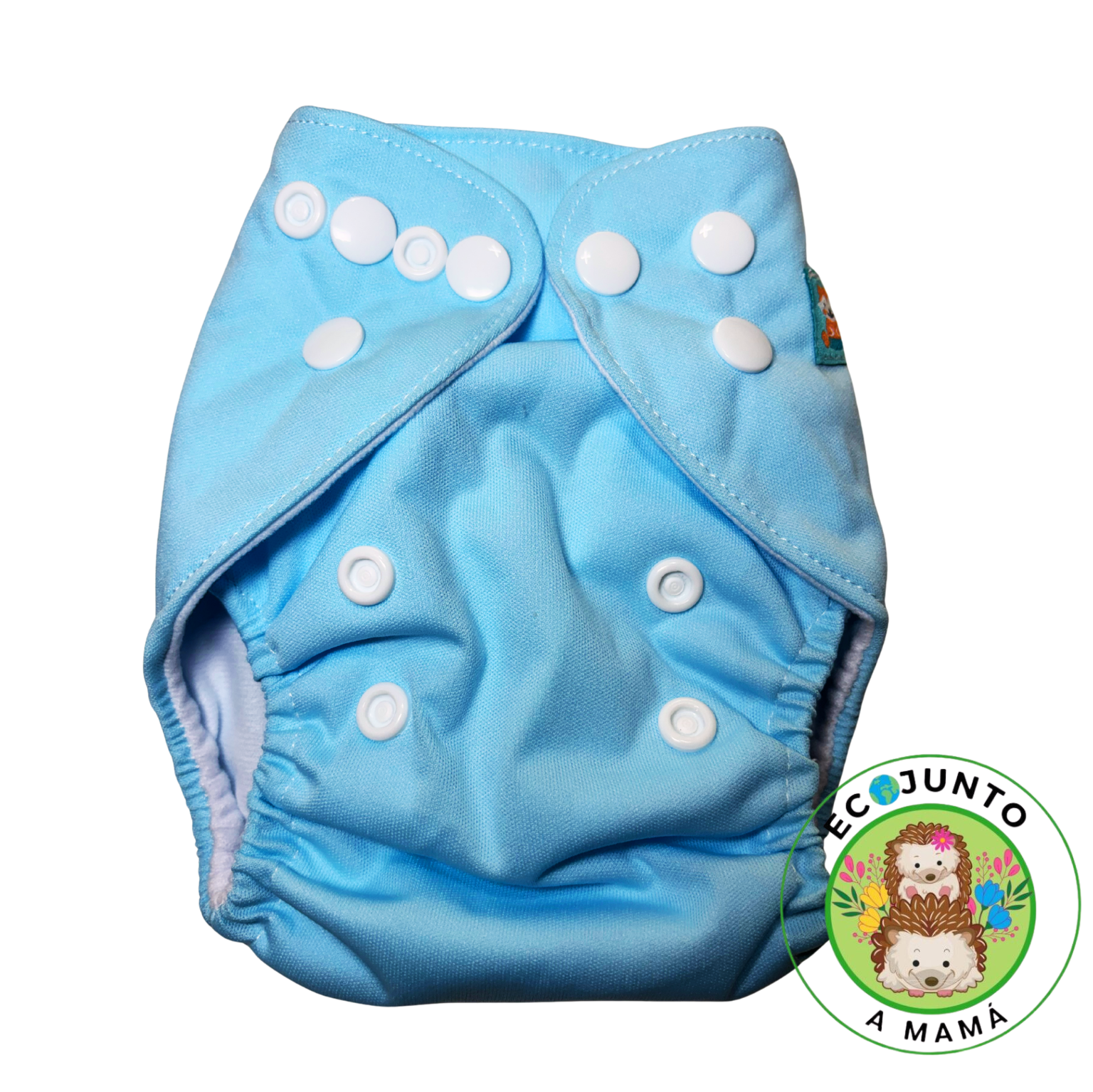 PAÑAL RECIEN NACIDO BROCHES- AZUL CIELO