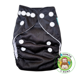 PAÑAL RECIEN NACIDO BROCHES- NEGRO