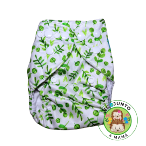 PAÑAL RECIEN NACIDO BROCHES- HOJAS
